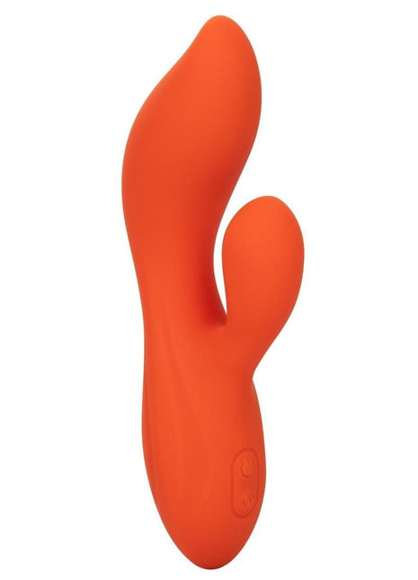 Stella Liquid Silicone Dual Teaser Rechargeable Vibrator - Orange
