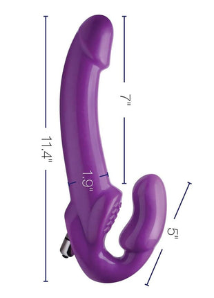 Strap U 7x Revolver Thick Vibrating Strapless Strap-On Dildo