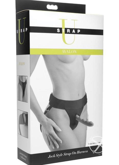 Strap U Avalon Jock Style Strap-On Harness - Black