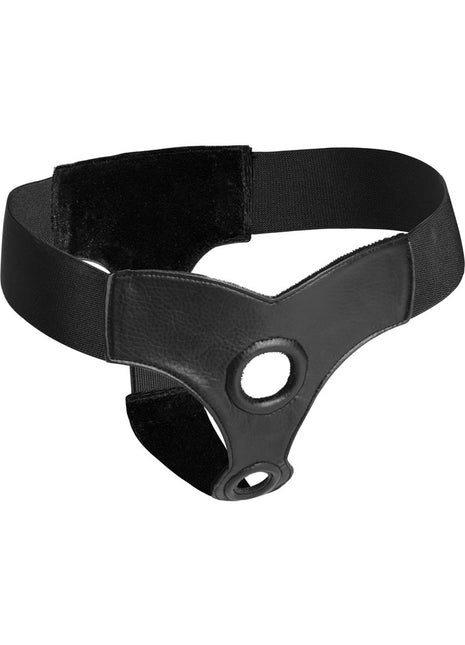 Strap U Crave Double Penetration Faux Leather Strap-On - Black