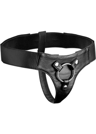 Strap U Domina Adjustable Wide Band Strap-On Harness - Black