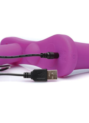Strap U Double Take Double Penetration Rechargeable Silicone Vibrating Strap-On Harness