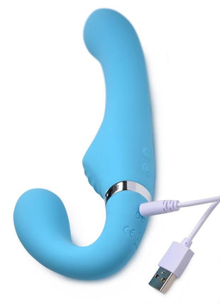 Strap U Mighty Rider 10x Silicone Rechargeable Strapless Strap-On