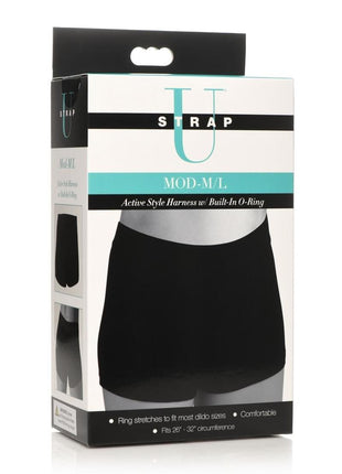 Strap U Mod Active Style Harness + Built In O Ring - Black - Large/Medium