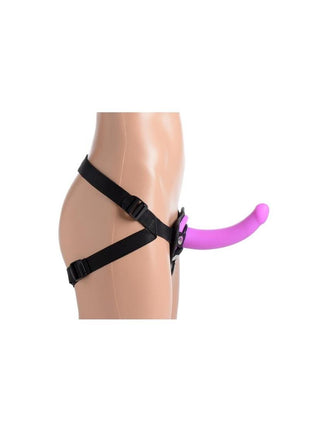 Strap U Navigator Silicone G-Spot 7in Dildo with Harness