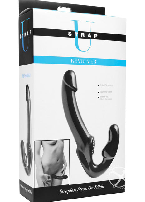 Strap U Revolver G-Spot Strapless Strap-On - Black