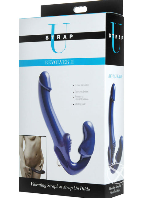 Strap U Revolver II Vibrating Strapless Strap-On - Blue/Purple