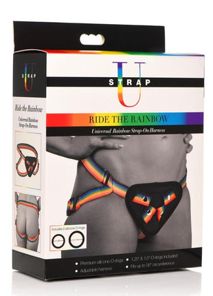 Strap U Ride The Rainbow Universal Strap-On Harness - Multicolor/Rainbow