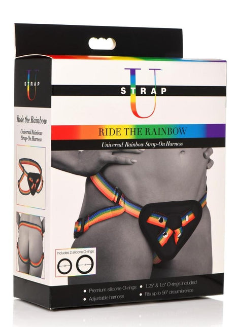 Strap U Ride The Rainbow Universal Strap-On Harness - Multicolor/Rainbow
