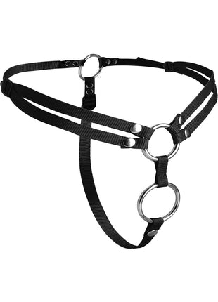 Strap U Unity Double Penetration Strap-On Harness - Black