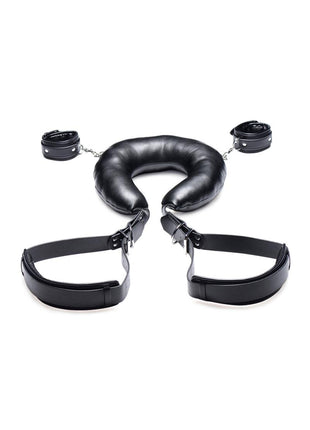 Strict Padded Thigh Sling with Wrist Cuffs - Black