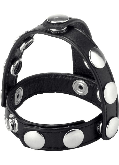 Strict Snap-On Cock and Ball Harness - Black