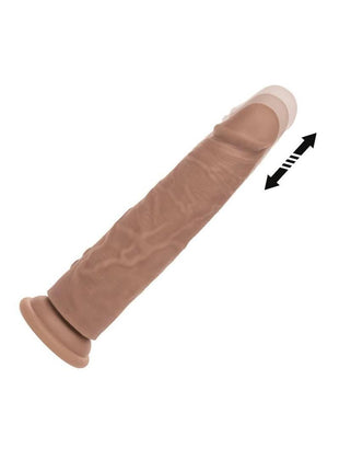 Rechargeable Vibrating and Thrusting Silicone Studs - Caramel