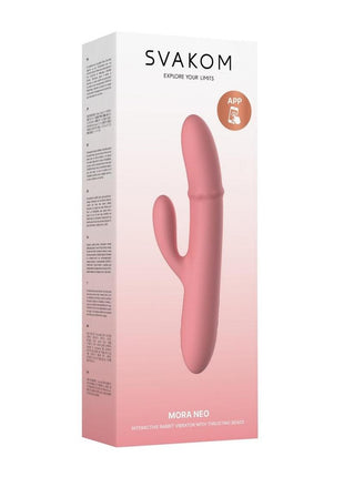 Svakom Mori Neo Rechargeable Silicone App Compatible Interactive Rabbit Vibrator - Pink