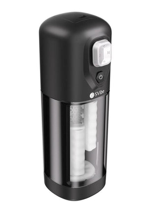 Svibe Ikon Volt Rechargeable Custom Vibrating Heating Masturbator - Black/Clear