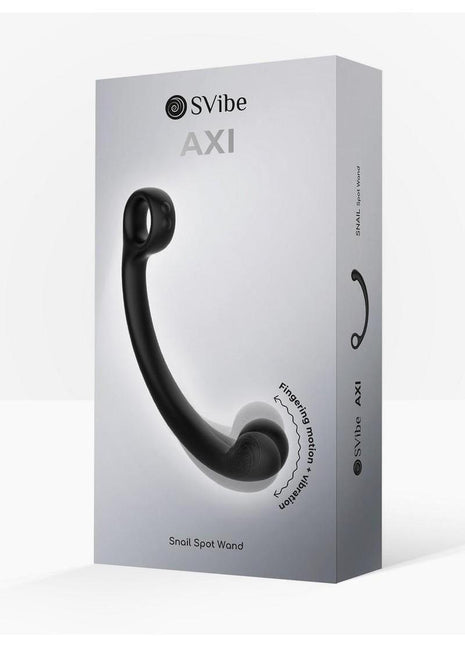 Svibe Snail Axi Rechargeable Silicone Custom Vibrating Spot Wand - Granit Noir