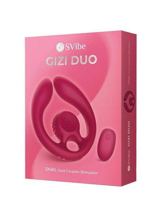 Svibe Snail Gizi Duo Rechargeable Silicone Couples Stimulator with Remote - Burgundy