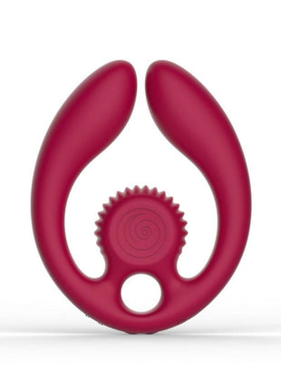 Svibe Snail Gizi Duo Rechargeable Silicone Couples Stimulator with Remote - Burgundy