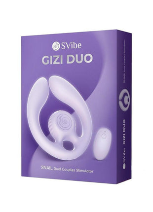 Svibe Snail Gizi Duo Rechargeable Silicone Couples Stimulator with Remote - Lilac