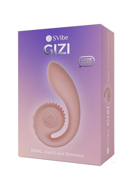 Svibe Snail Gizi Rechargeable Silicone Rabbit Vibrator - Peachy - Pink