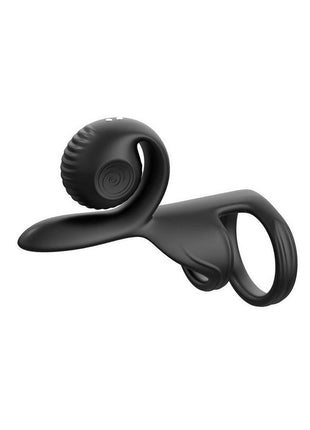 Svibe Snail Jovi Rechargeable Silicone Couples Cock Ring with Remote Control - Black