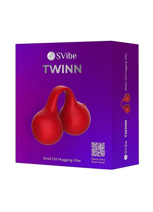 Svibe Snail Twinn Rechargeable Silicone Finger Vibrator - Cherry
