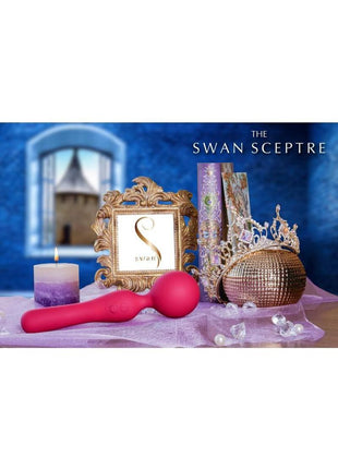 Swan The Swan Sceptre Rechargeable Silicone Dual End Wand Massager
