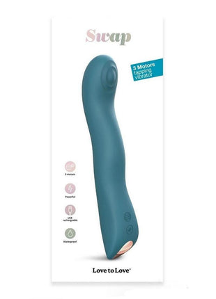 Swap Rechargeable Silicone Vibrator - Teal Me - Teal