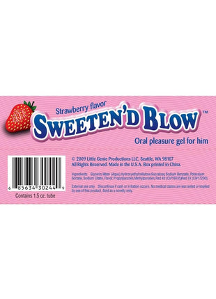 Sweeten D Blow Flavored Oral Pleasure Gel 1.5oz - Strawberry