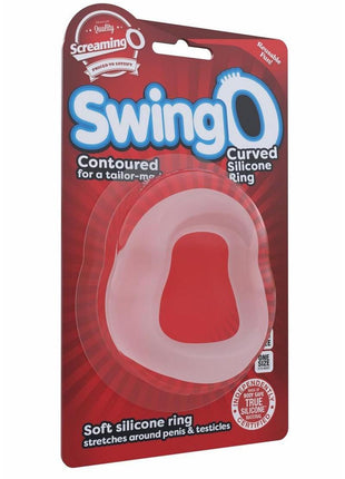 Swingo Curve Silicone Cock Ring - Clear