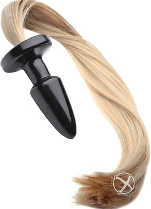 Tailz Blondie's Pony Tail Butt Plug - Black