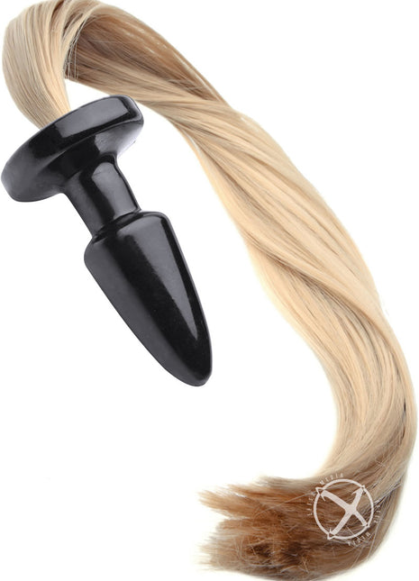 Tailz Blondie's Pony Tail Butt Plug - Black