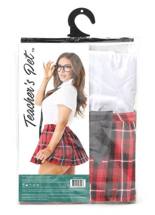 Teacher's Pet Private School Sweetheart Costume - Red/White - One Size - 4 Piece