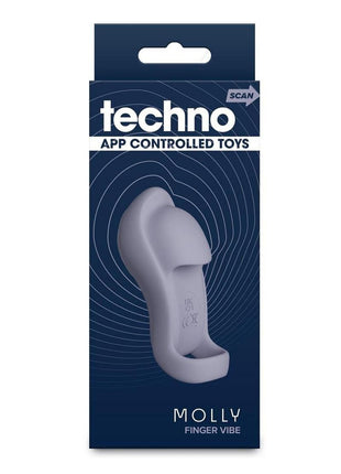 Techno Molly Rechargeable Silicone App Compatible Vibrator - Gray/Grey