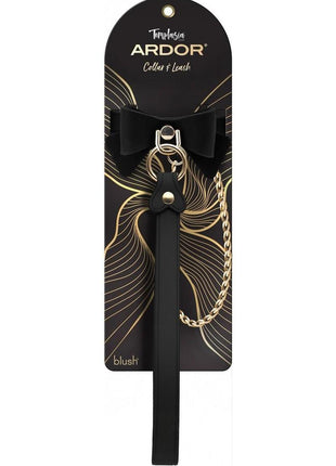 Temptasia Ardor Collar and Leash with Bow - Black