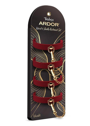 Temptasia Ardor Silicone Wrist and Ankle Restraints - Red