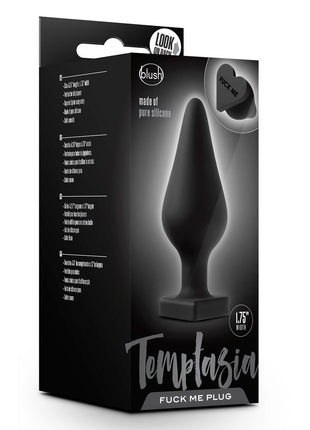 Temptasia Fuck Me Silicone Butt Plug - Black