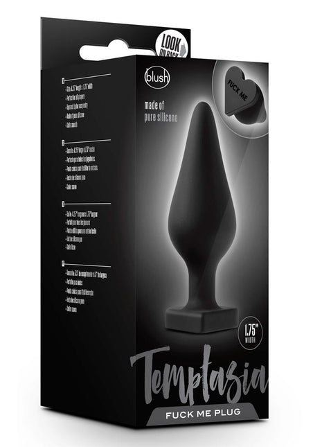 Temptasia Fuck Me Silicone Butt Plug - Black