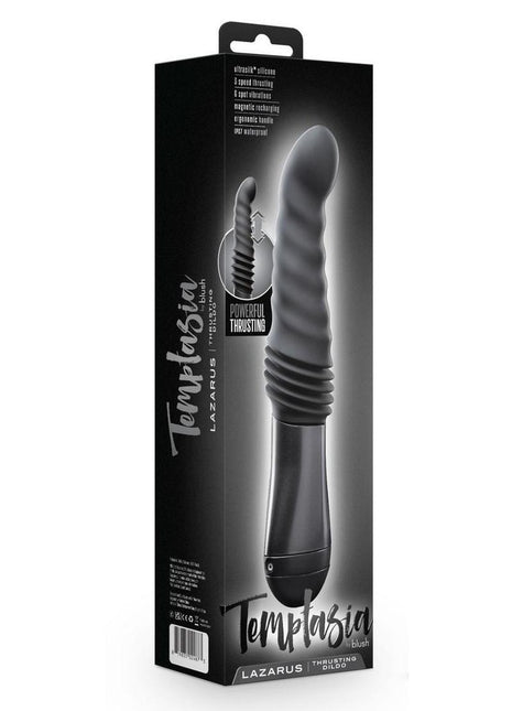 Temptasia Lazarus Rechargeable Silicone Thrusting Dildo - Black