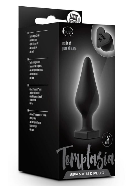 Temptasia Spank Me Silicone Butt Plug - Black