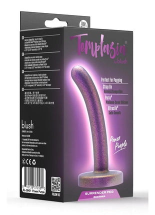Temptasia Surrender Peg Silicone Dildo - Beginner - Power - Purple