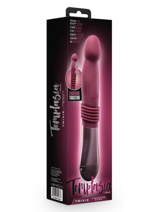Temptasia Trixie Rechargeable Silicone Thrusting Dildo - Purple/Wine