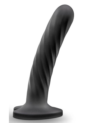 Temptasia Twist Silicone Dildo - Black - Medium - 5.5in