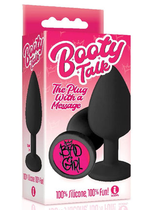 The 9's - Booty Talk Silicone Butt Plug Bad Girl - Black