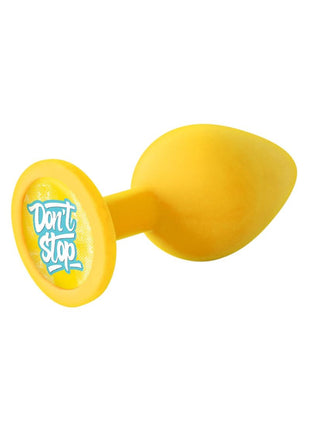 The 9's - Booty Talk Silicone Butt Plug Don't Stop - Yellow
