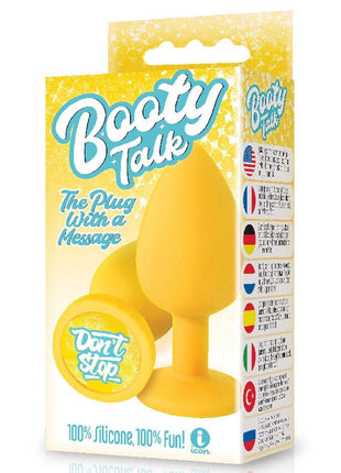 The 9's - Booty Talk Silicone Butt Plug Don't Stop - Yellow