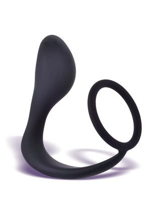The 9's - P Zone Silicone Prostate Massager and Cock Ring - Black