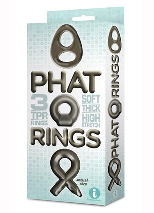 The 9's - Phat Rings Smoke 2, Chunky Cock Rings - Smoke