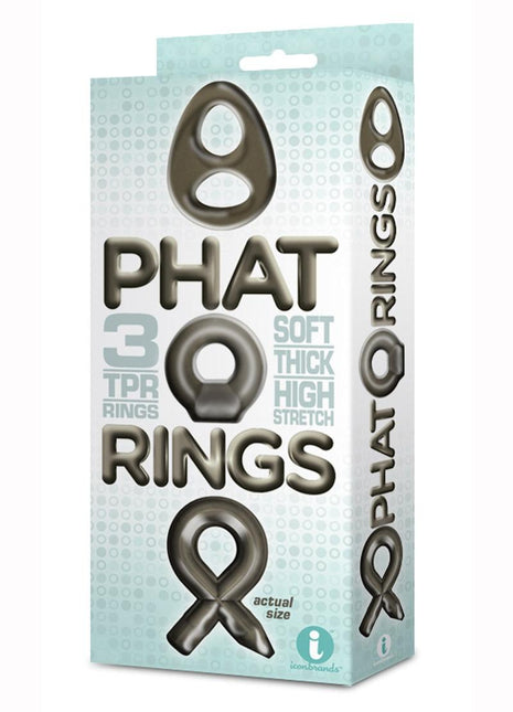 The 9's - Phat Rings Smoke 2, Chunky Cock Rings - Smoke