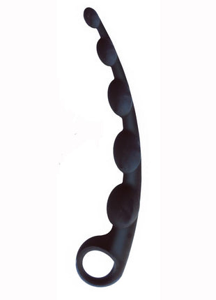 The 9's - S-Curves Silicone Anal Beads - Black